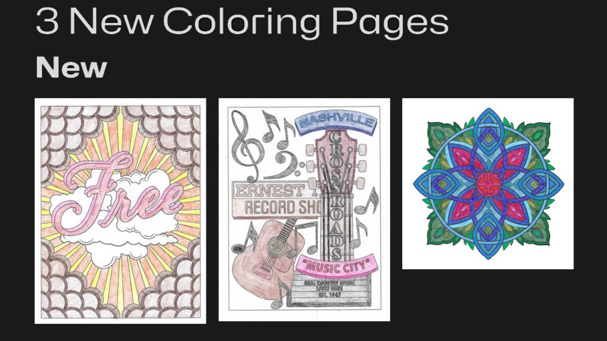 3 New Coloring&nbsp;Pages